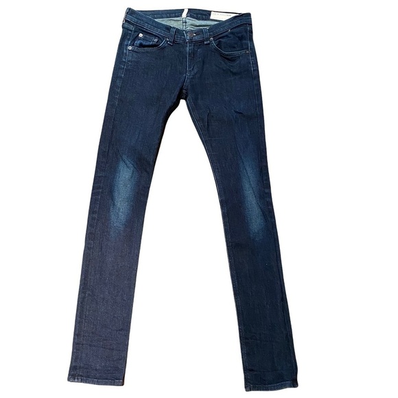 Rag & Bone Olive Harrow Dark Indigo Blue Skinny Jeans Size 26 - Picture 2 of 8